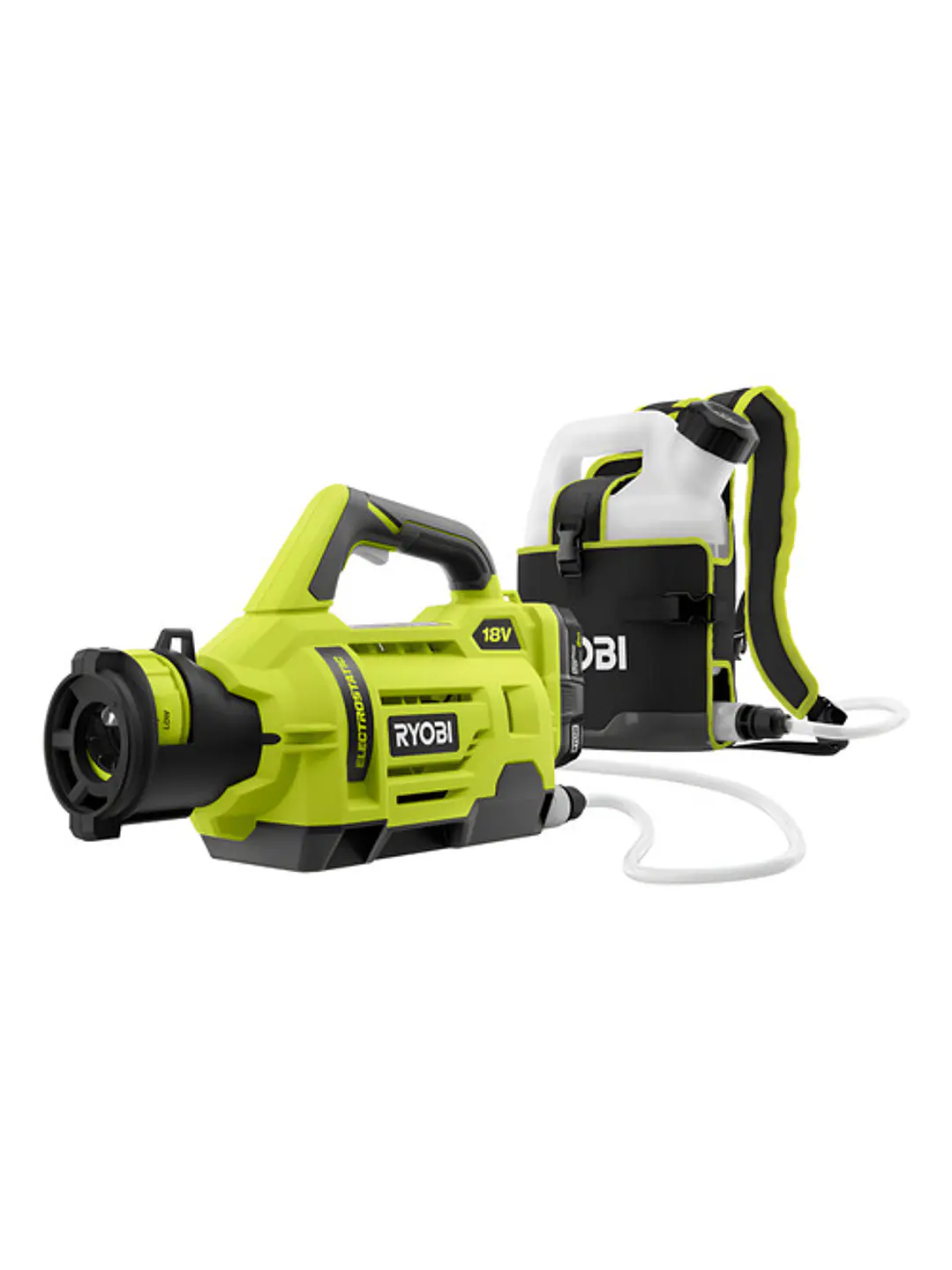 Kit Pulverizador Ryobi P2807+Batería 4Ah+Cargador y transformador 1