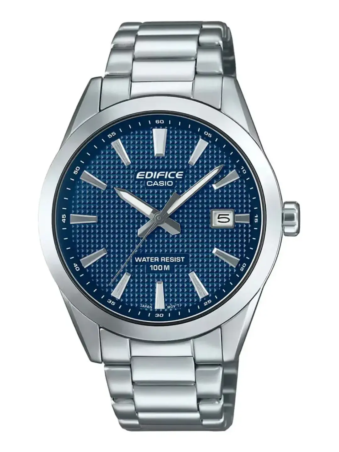 Reloj Casio Edifice De Acero Inoxidable Azul Efv-160d 100mts 1
