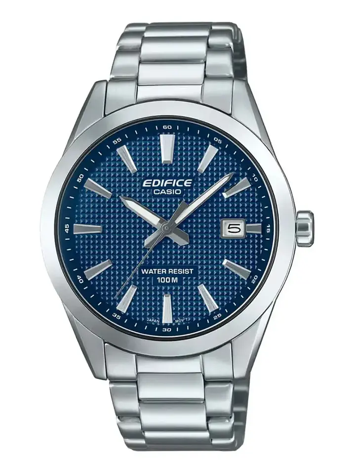 Reloj Casio Edifice De Acero Inoxidable Azul Efv-160d 100mts 1