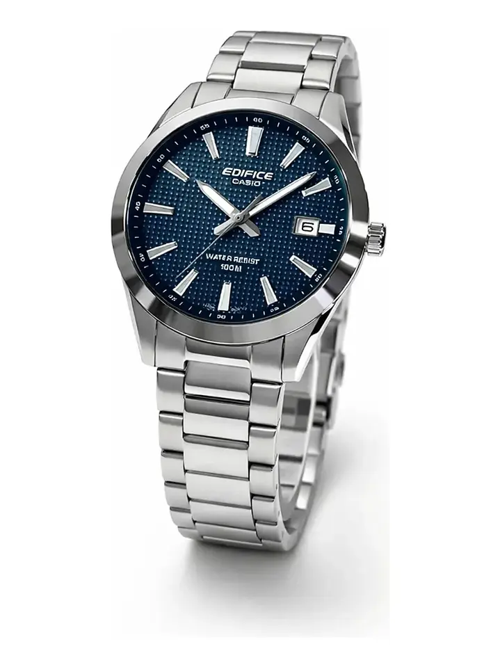 Reloj Casio Edifice De Acero Inoxidable Azul Efv-160d 100mts 3