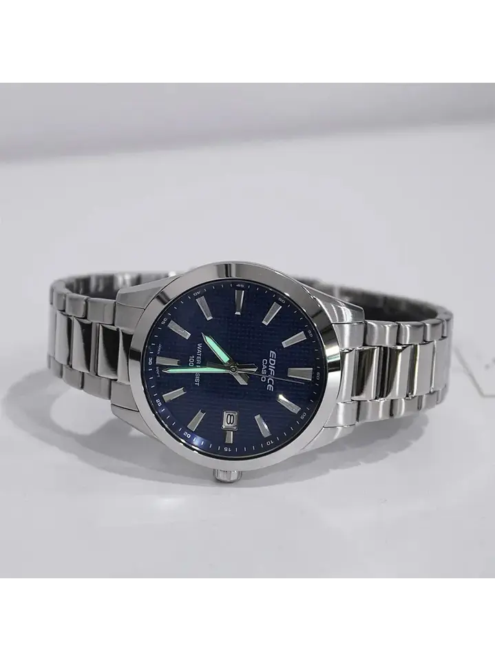 Reloj Casio Edifice De Acero Inoxidable Azul Efv-160d 100mts 4