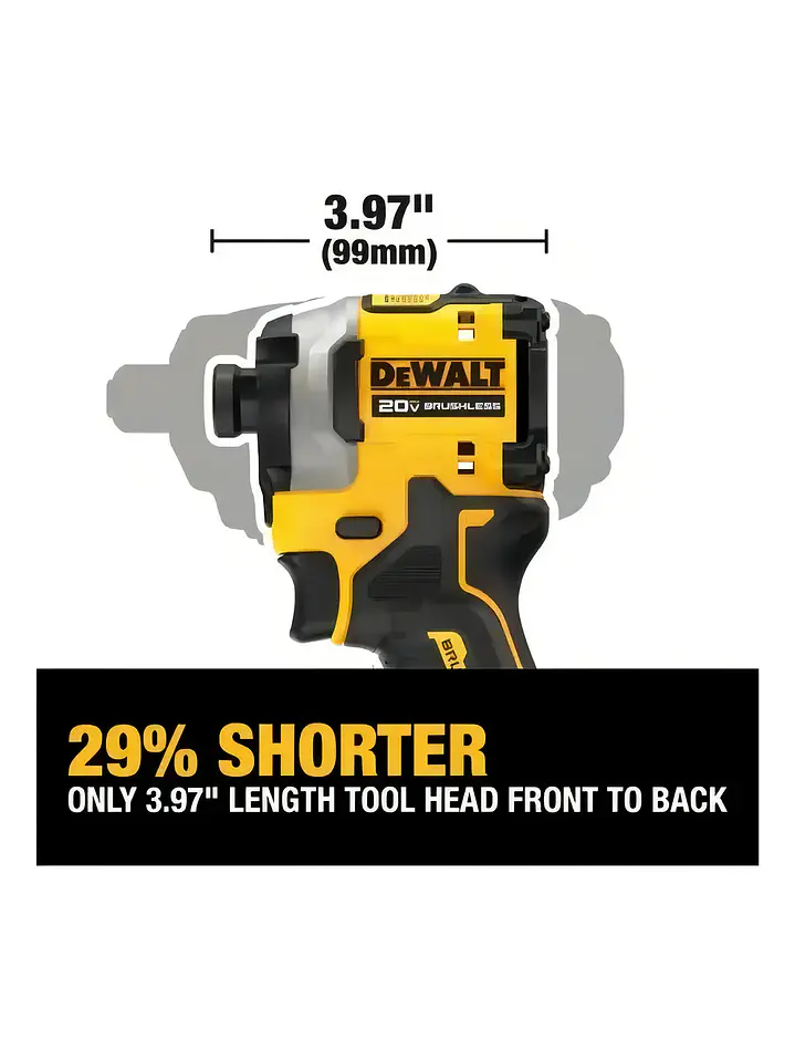 Atornillador Impacto Ultra Compacto Dewalt Dcf 850b Amarillo Chile 5