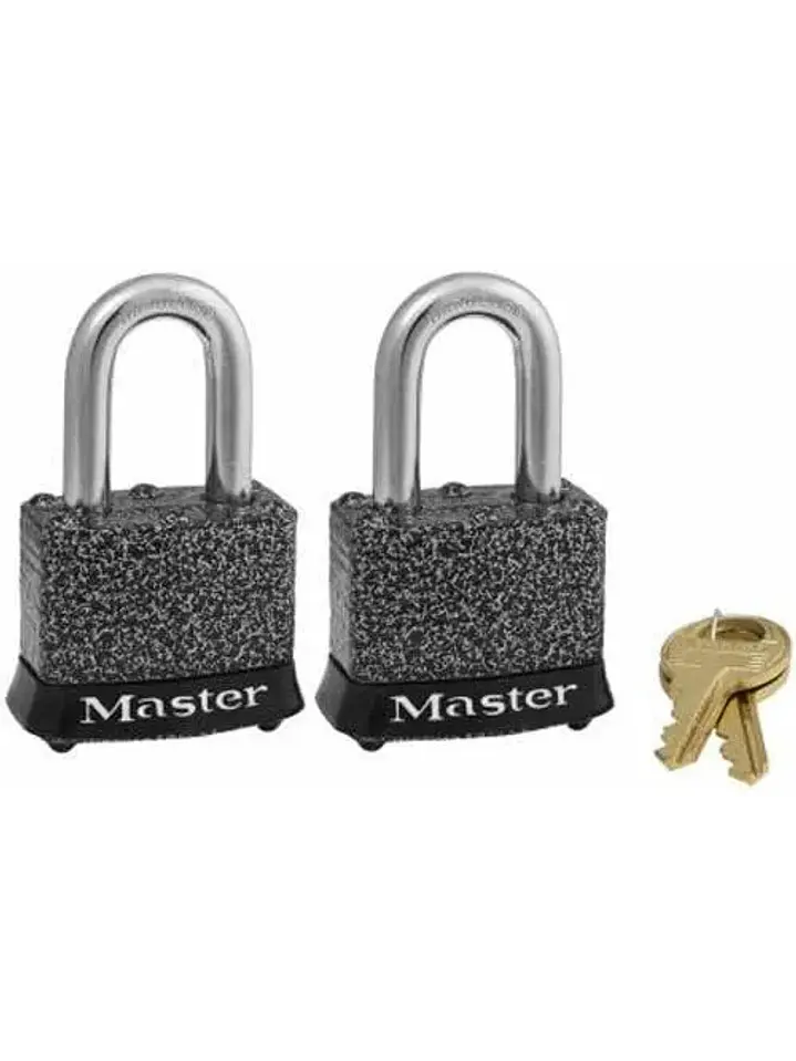 Candados Master Lock Acero Laminado 2 Candados Para 1 Llave Chile 1