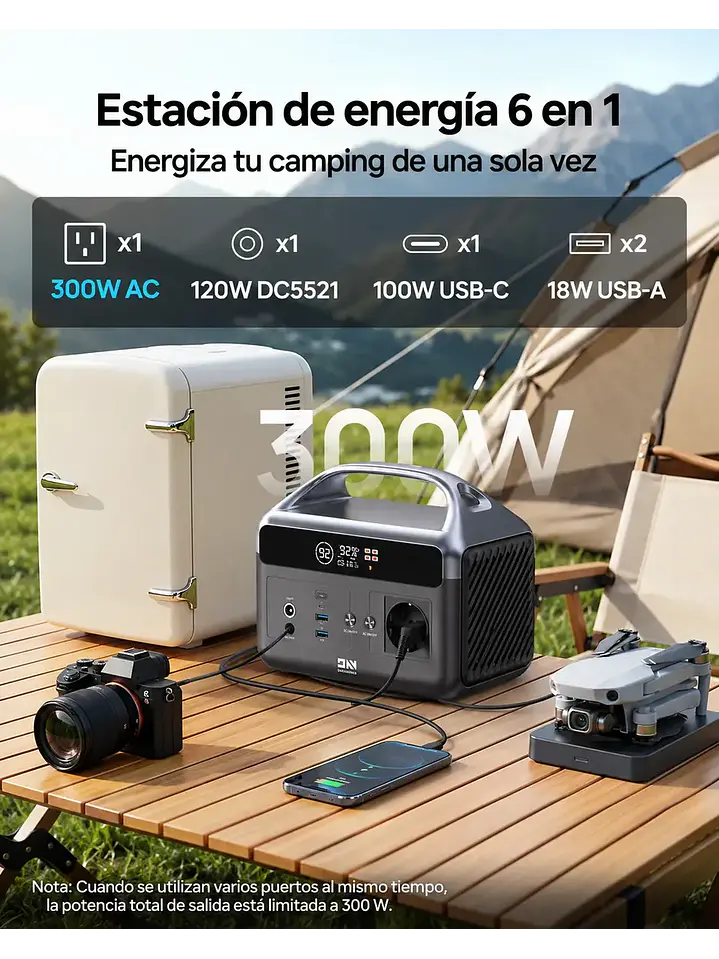 Estación Energía Portátil Daran Neoz2 300w 192wh Lifepo4 Chile 5