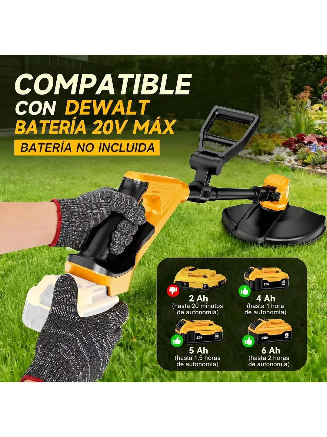 Orilladora Compatible Con Baterías Dewalt 20v Chile 2