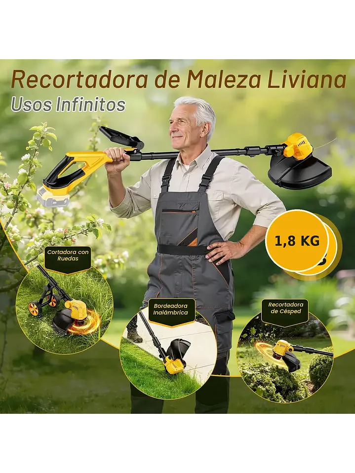 Orilladora Compatible Con Baterías Dewalt 20v Chile 4