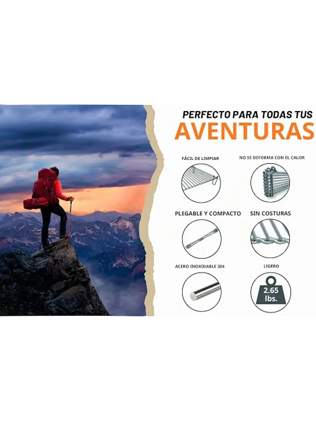 Parrilla Plegable Portátil Outdoor, Senderismo Epuken Chile 3