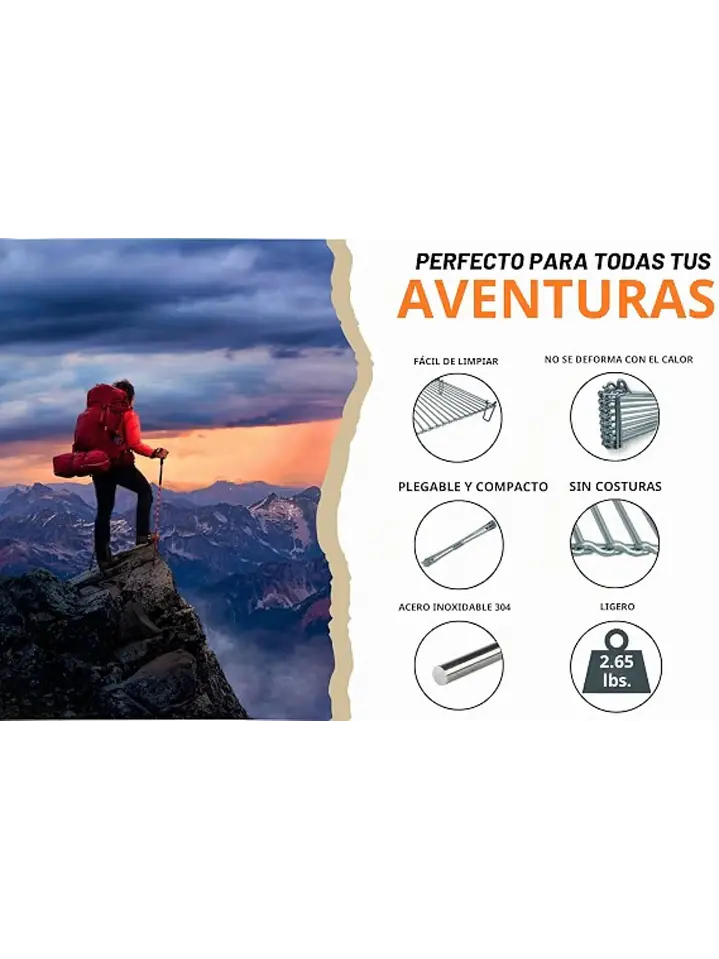 Parrilla Plegable Portátil Outdoor, Senderismo Epuken Chile 3