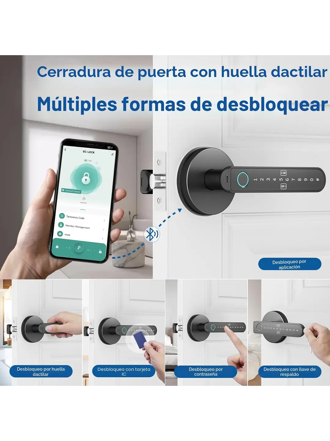 Cerradura Puertas Con Huella Dactilar Biwibon Chile 2