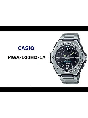 Reloj Hombre Casio MWA-100HD-1AVCF Acero Inoxidable WR 100 mts Chile