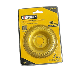 DISCO DESBASTE PARA TALLAR MADERA CURVO UYUSTOOLS 100MM