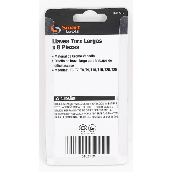 LLAVE TORK LARGA 8 PIEZAS 2