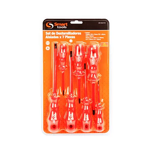 JGO. DESTORNILLADORES PH/PL AISLADOS 7 PZAS SMART TOOLS 