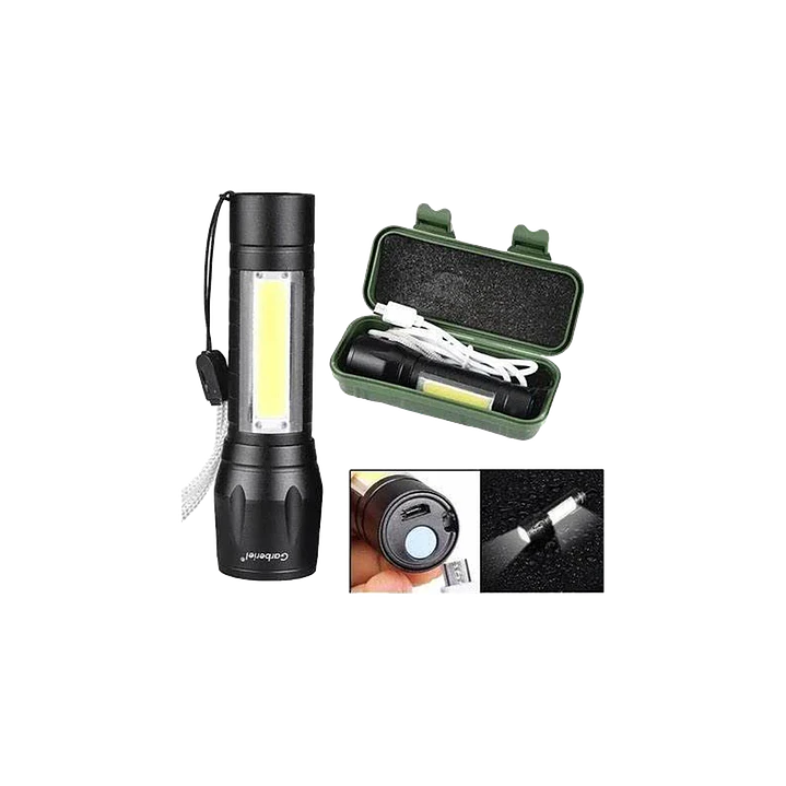 LINTERNA RECARGABLE MINI USB TACTICA 1