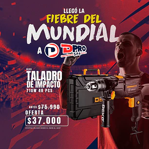 TALADRO DE IMPACTO ELECTRICO 710W 48 PCS DEKO