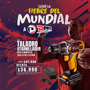 TALADRO ATORNILLADOR INALAMBRICO 16V C/B LITION