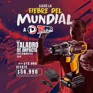 TALADRO DE IMPACTO/ PERCUTOR INALAMBRICO 20V  DEKO