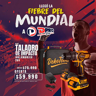 TALADRO DE IMPACTO/ PERCUTOR INALAMBRICO 20V  DEKO