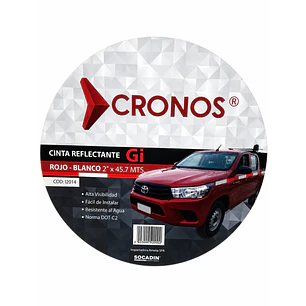 CINTA REFLECTANTE BICOLOR 2 X 45.7 MTS CRONOS
