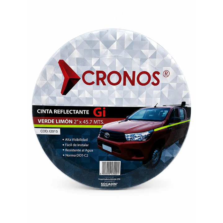 CINTA REFLECTANTE VERDE LIMON DOT-C2 GENERICA 2