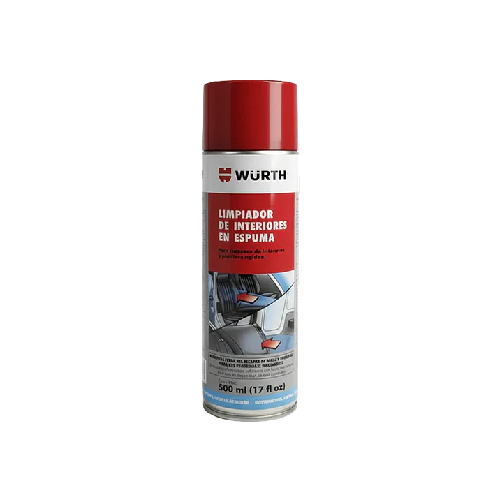 LIMPIADOR DE INTERIORES EN ESPUMA 500 ML WURTH 1