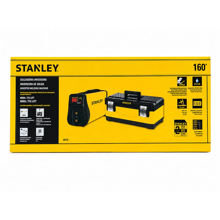 SOLDADORA STANLEY SUPER TIG LIFT 180 C/TORCHA 160 3