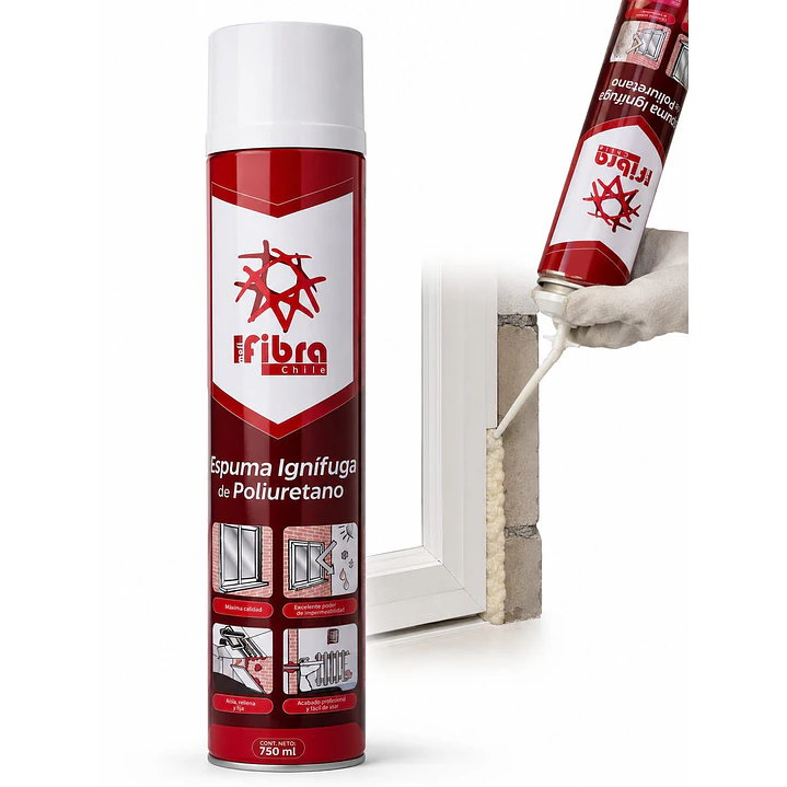 ESPUMA D/POLIURETANO FIBRA IGNIFUGA 750 ML  3