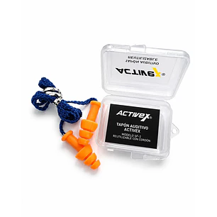 TAPON ACTIVEX SILICONA C/CAJA Y CORDON 24DB