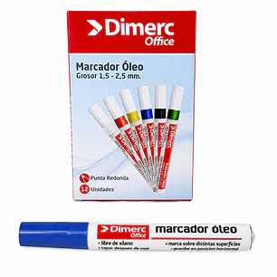 MARCADOR OLEO PERM. P RED AZUL DIMERC x UNID 