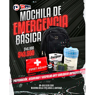 MOCHILA DE EMERGENCIA BASICA 