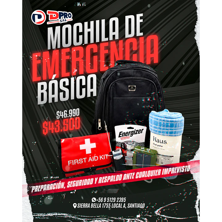 MOCHILA DE EMERGENCIA BASICA  1