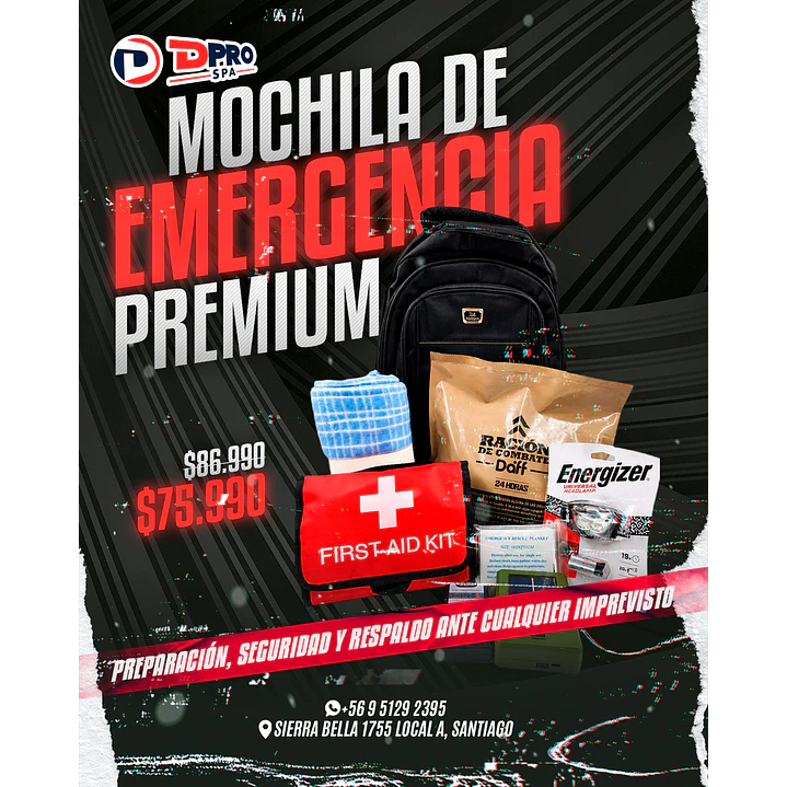 MOCHILA DE EMERGENCIA PREMIUM 1