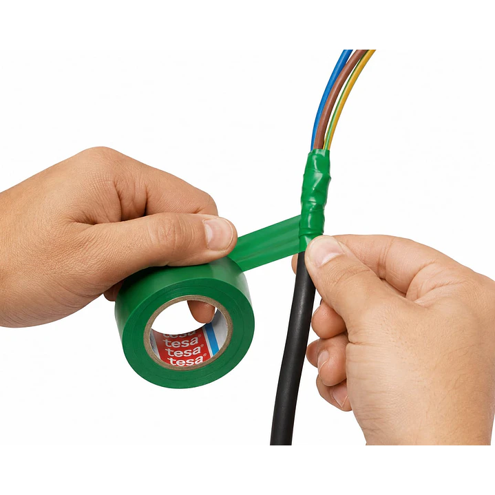 CINTA AISLADORA TESA 15MM VERDE TESAFLEX 5