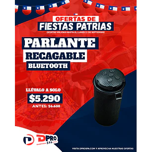 PARLANTE RECARGABLE BLUETOOTH