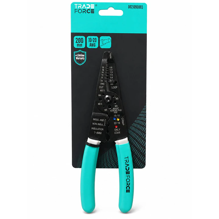 PELA CABLES CON APRIETA TERMINALES DE ACERO AL CARBONO 8 AWG 10-20 SOLIDO 12-24AWG TRENZADO 2