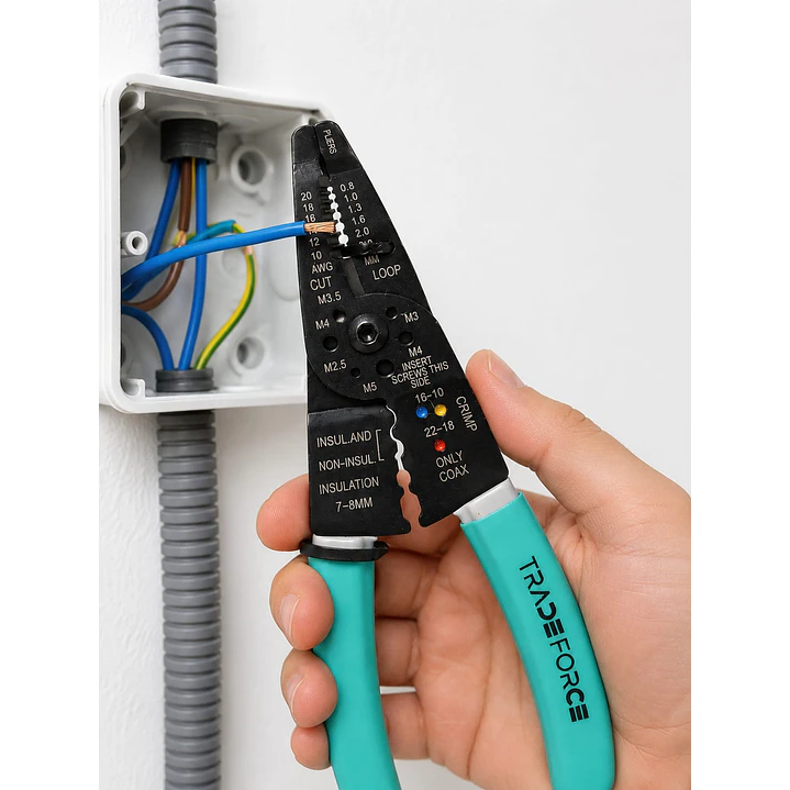 PELA CABLES CON APRIETA TERMINALES DE ACERO AL CARBONO 8 AWG 10-20 SOLIDO 12-24AWG TRENZADO 4