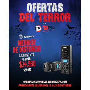 MEDIDOR DE DISTANCIA LASER 50MT DEKO