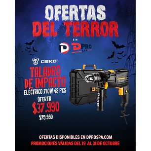 TALADRO DE IMPACTO ELECTRICO 710W 48 PCS DEKO