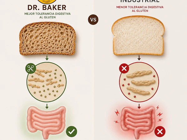 Mejor tolerancia digestiva al gluten gracias a la fermentación 100% con masa madre