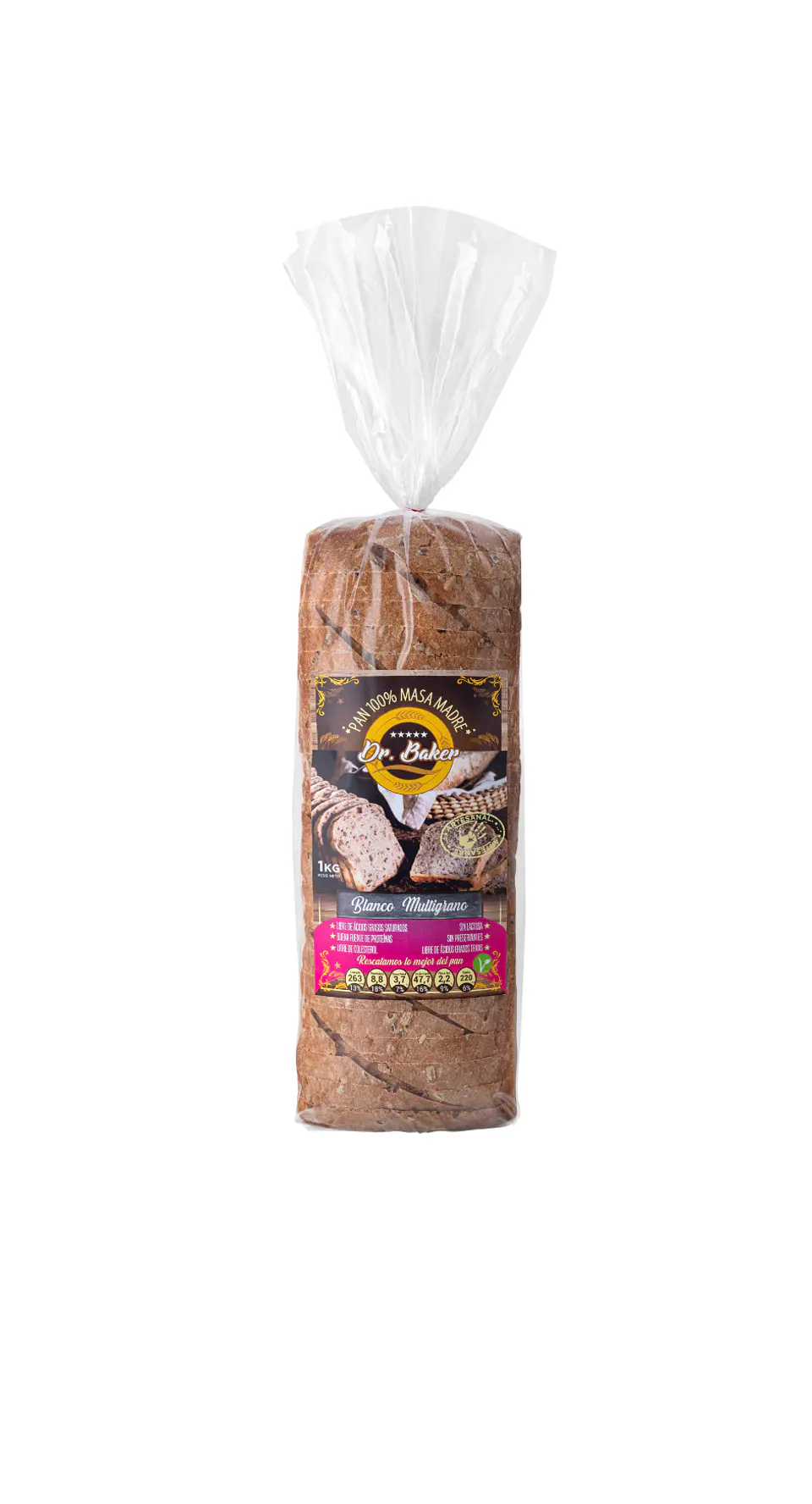 Pan Dr Baker Original Blanco Multigrano 1 Kg 1