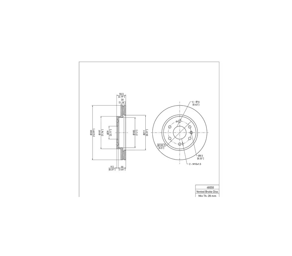 Par Discos Freno Delantero Chevrolet Silverado 2007 al 2020 3
