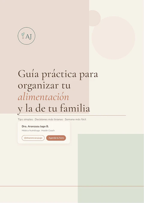 Guía práctica de organización y alimentación 