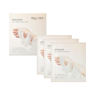 MIXSOON – Bean Collagen Hydrogel Mask – Caja de 3 piezas