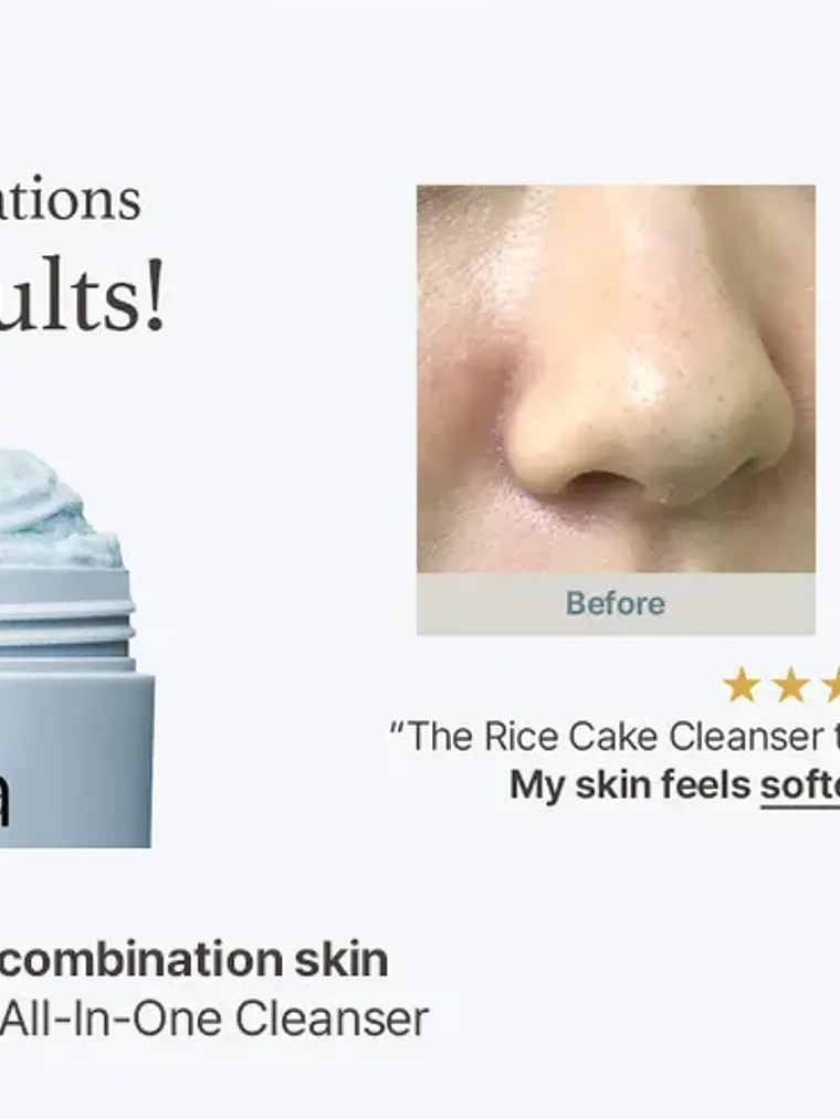 ARENCIA Rice Mochi Cleanser Blue – Limpiador Facial 120 g 2