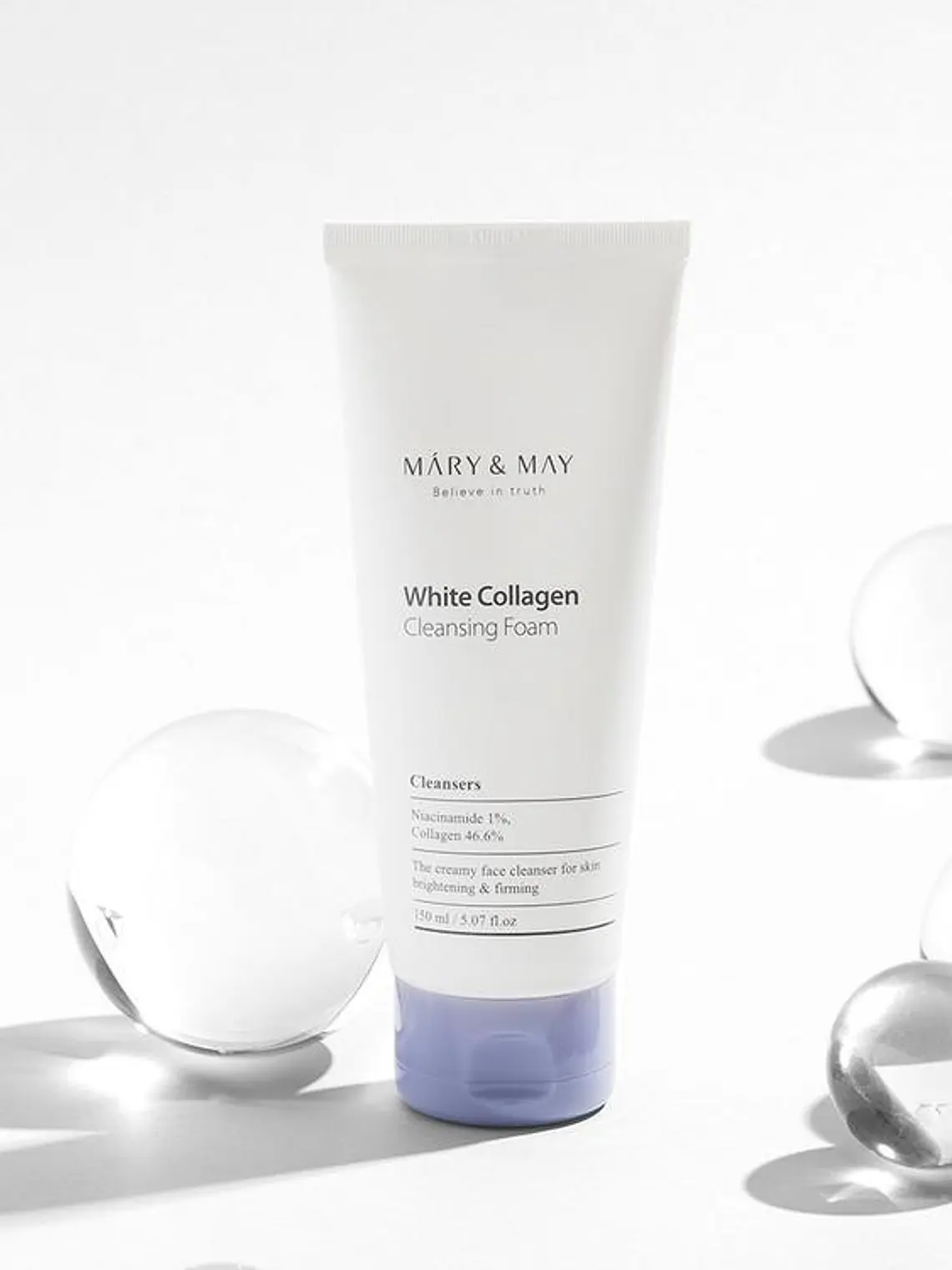 MARY&MAY White Collagen Cleansing Foam-Jabón Facial-150ml 1