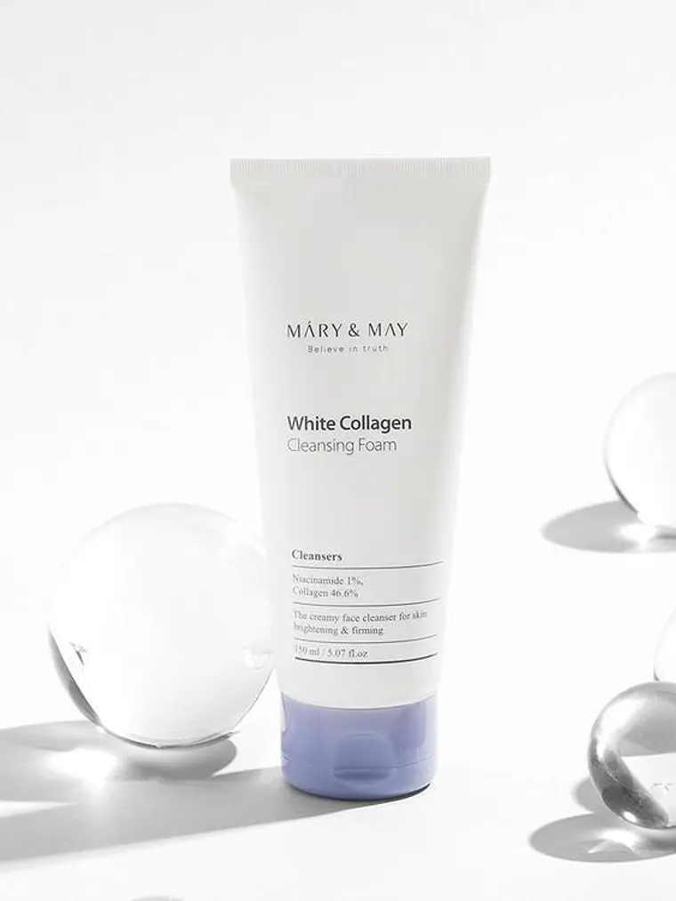 MARY&MAY White Collagen Cleansing Foam-Jabón Facial-150ml 1