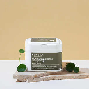 MARY&MAY Cica Houttuynia Tea Tree Calming Mask – 30 Mascarillas calmantes
