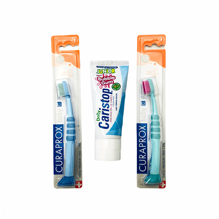 Pack Infantil Oraldent Junior +2 Cepillos Curaprox Baby 1