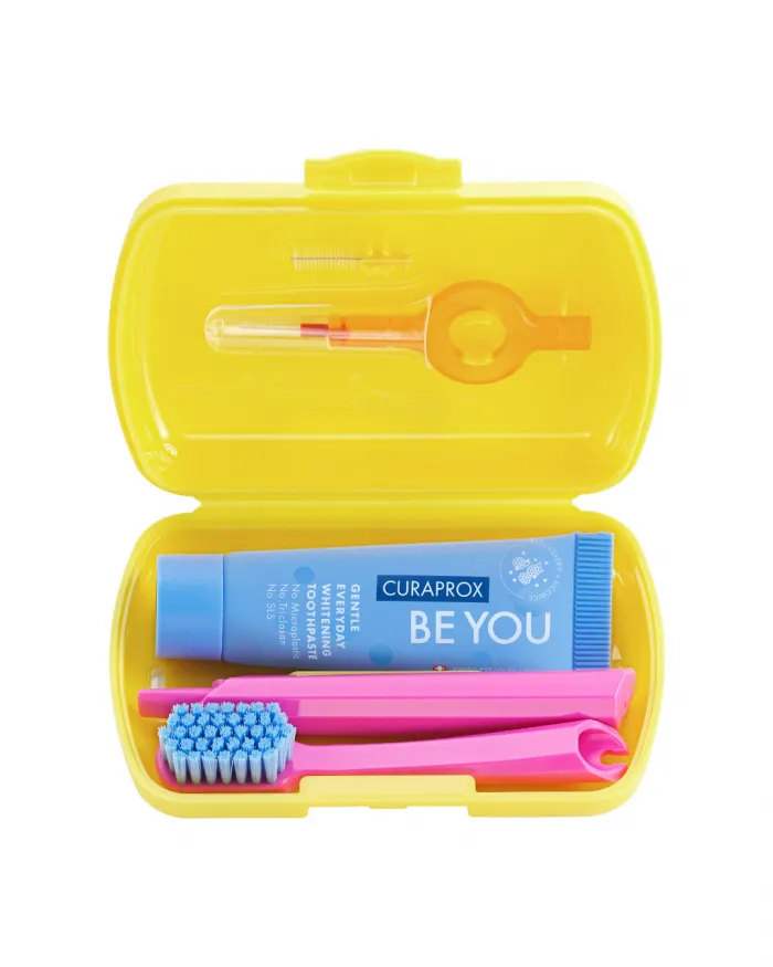 SET DE VIAJE DENTAL AMARILLO