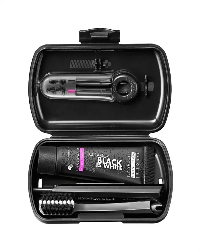 SET DE VIAJE DENTAL BLACK IS WHITE